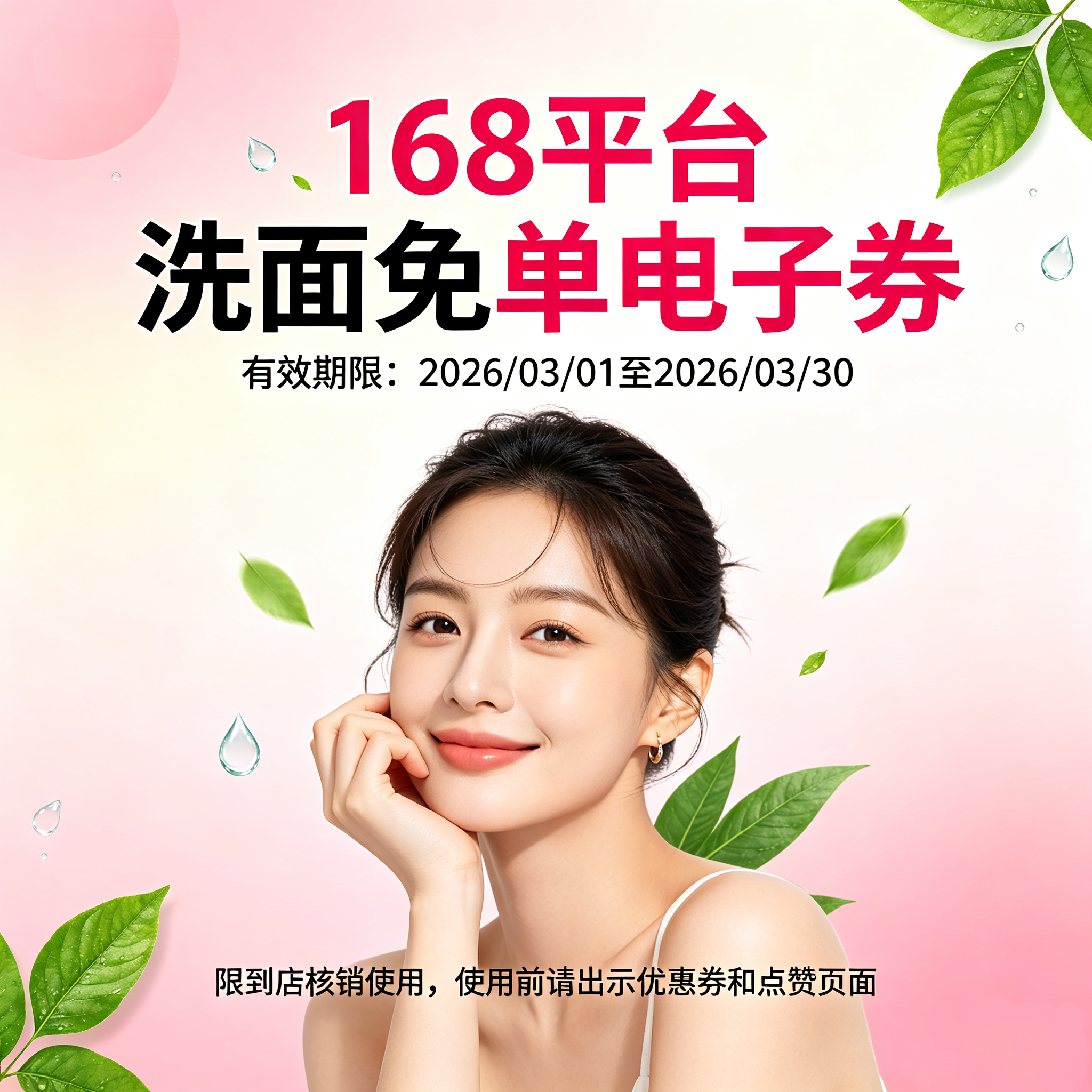 洗脸免费体验一次15分钟（原价68元）-人/张